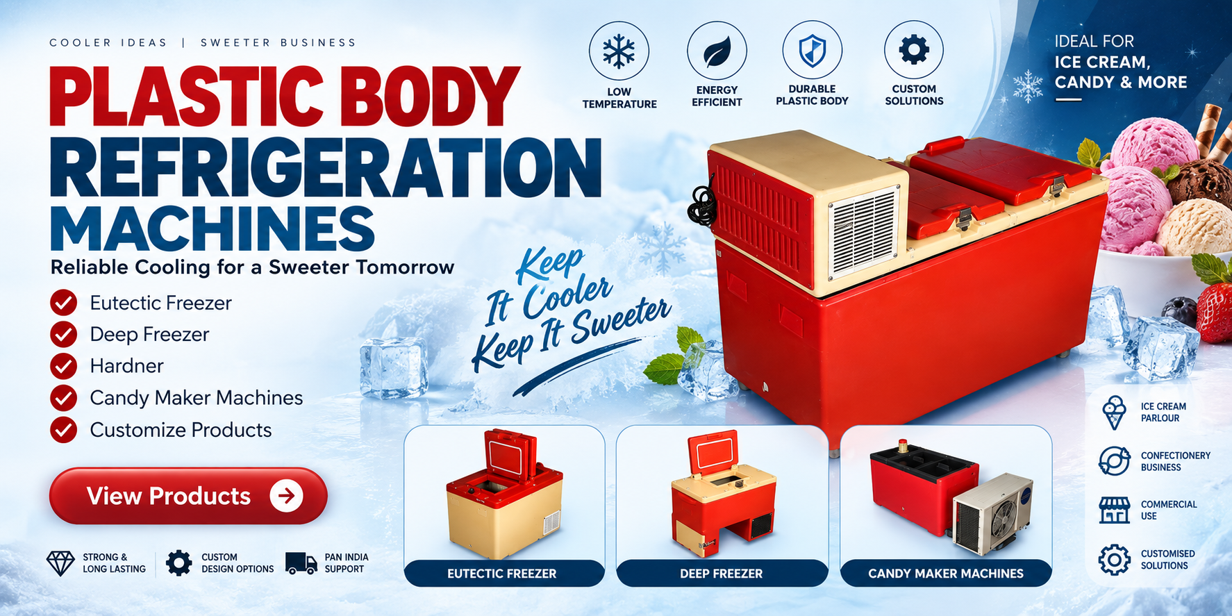 Plastic Body Refrigeration Machines - Reliable Cooling for a Sweeter Tomorrow